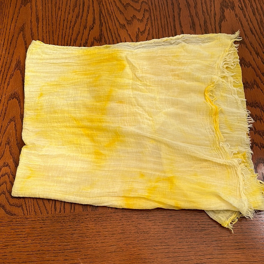 Shop Masons | Tye Dye Yellow Sheer Scarf